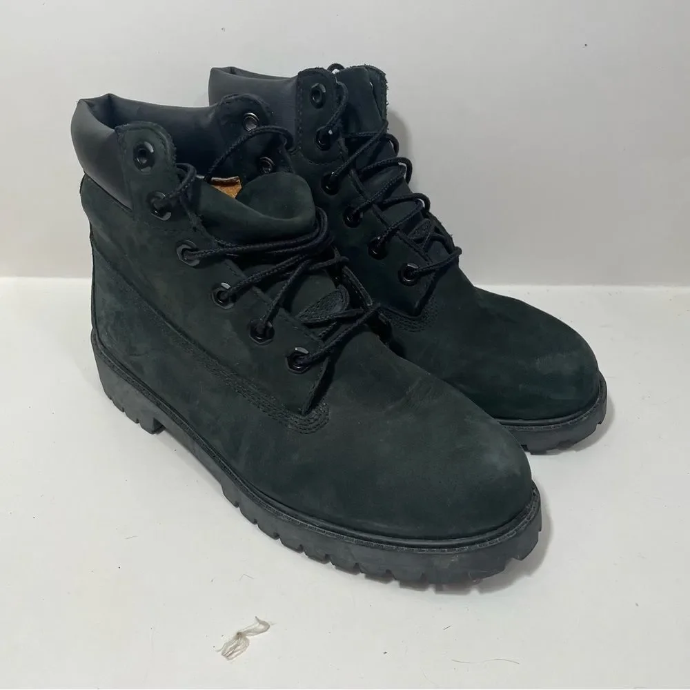 Timberland Black Leather Utility Boots
